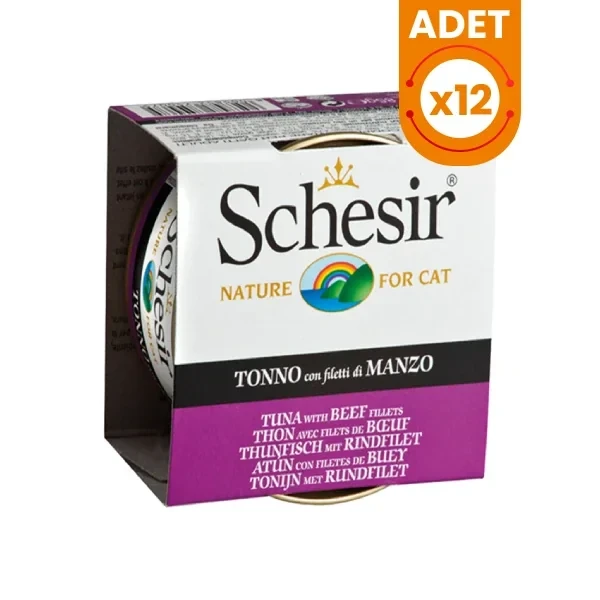 Schesir Ton Balık ve Sığır Etli Jöleli Konserve Kedi Maması