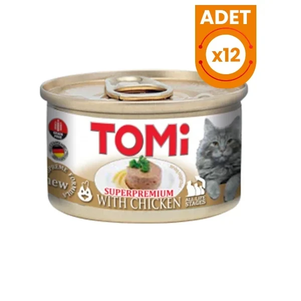 Tomi Kıyılmış Tavuklu Tahılsız Yetişkin Konserve Kedi Maması