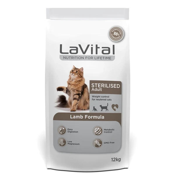 Lavital Sterilised Kuzu Etli Kısırlaştırılmış Kedi Maması 12KG