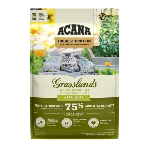 Acana Grasslands Tavuk Ördek ve Hindili Yetişkin Kedi Maması 1.8KG