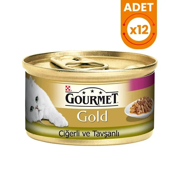 Gourmet Gold Tavşan ve Ciğerli Yetişkin Konserve Kedi Maması