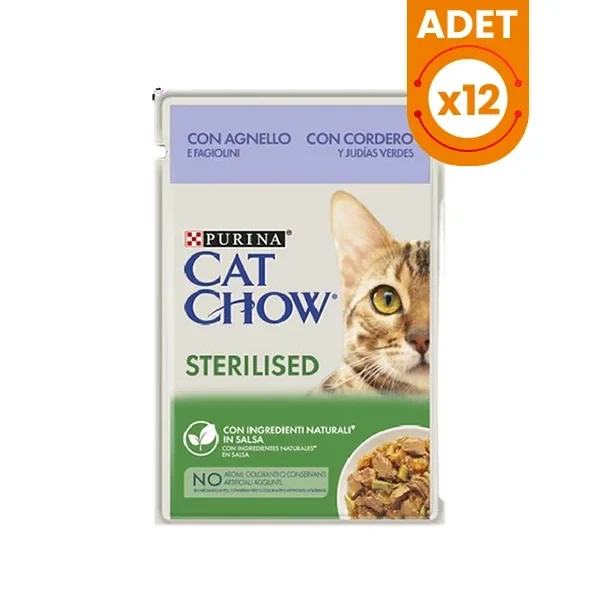 Cat Chow Sterilised Kuzu Etli Kısırlaştırılmış Konserve Kedi Maması