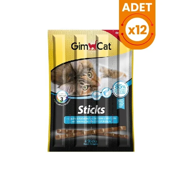 Gimcat Sticks Somon ve Morina Balıklı Kedi Ödül Çubuğu