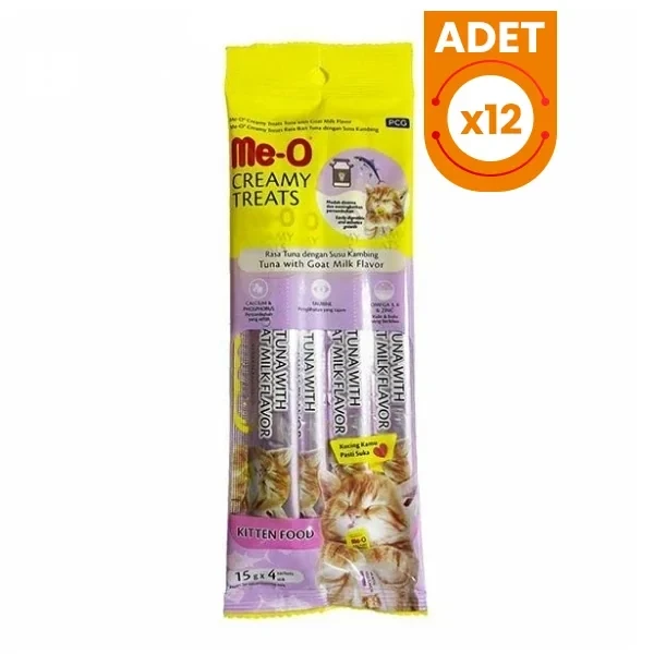 Me-O Creamy Ton Balıklı ve Keçi Sütlü Sıvı Yavru Kedi Ödül Maması